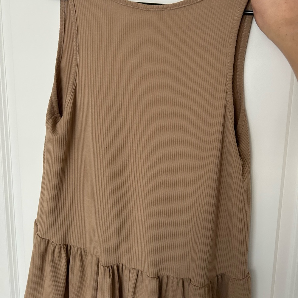 Altar'd State Tan Ruffle Top - Picture 2 of 2